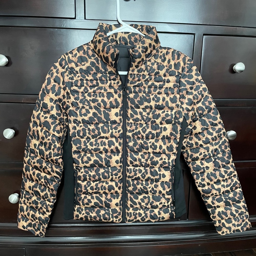 Leopard Print Puffy Jacket